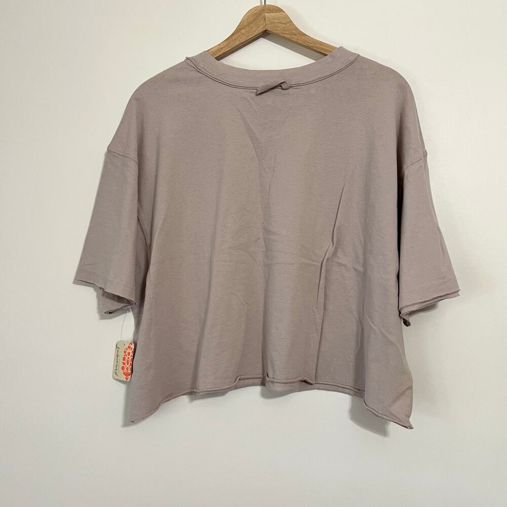 NWT Free People Movement Inspire Logo Tee in Oyster - Picture 5 of 5